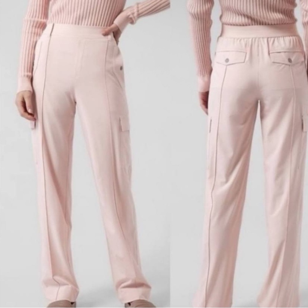 Pink Athleta Workout Cargo Pants
